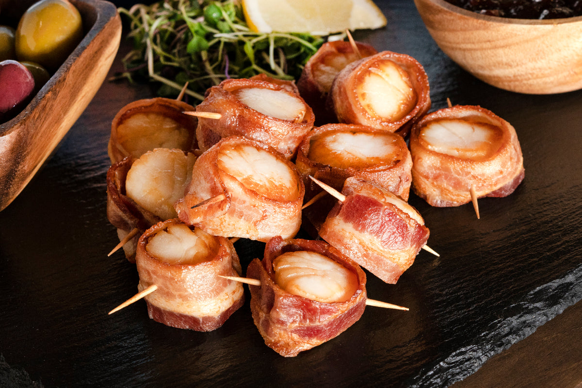 YARN, These bacon-wrapped scallops, phenomenal.